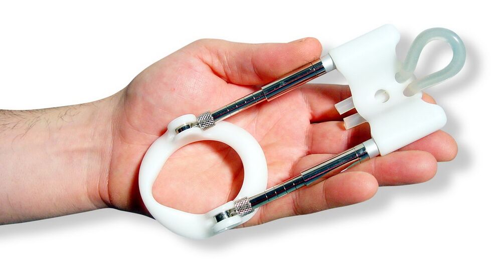 An extender is a device based on the principle of stretching the tissues of the penis